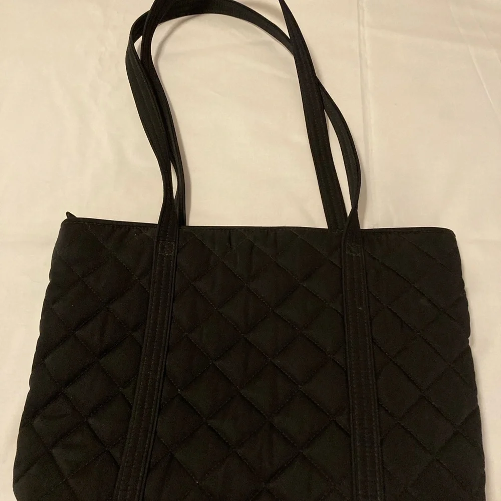 Vera Bradley Black Quilted Satchel